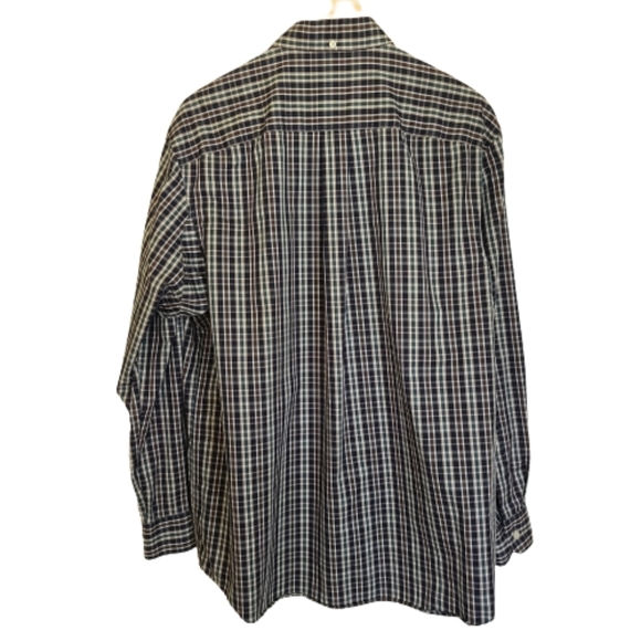 Duluth Trading Men's Sz Large Wrinkle Fighter Blue Plaid Button Down Shi… - Picture 3 of 8